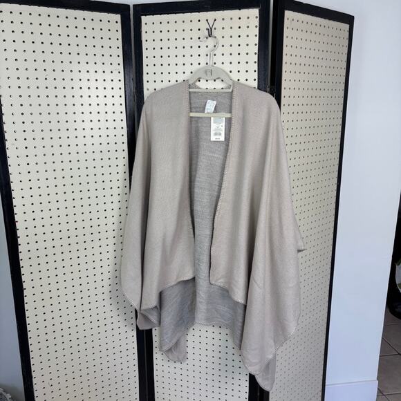 NWT A New Day Poncho Shall Neutral Timeless Chic - One Size - Picture 2 of 6